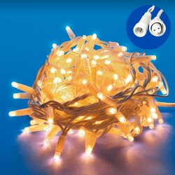 ULD-S1000-120-SWK WARM WHITE IP67 Гирлянда светодиодная со статическим свечением, 10м, Соединяемая.120 светодиодов, Теплый белый свет, Провод белый