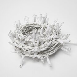 ULD-S1000-120-SWK WARM WHITE IP67 Гирлянда светодиодная со статическим свечением, 10м, Соединяемая.120 светодиодов, Теплый белый свет, Провод белый