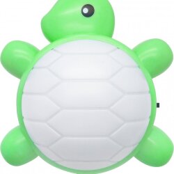 Ночник светодиодный NLA 04-TG ЧЕРЕПАШКА зелёная с выключателем 230В IN HOME