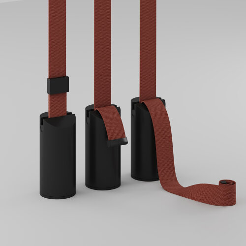 TR5516-BK Утяжелитель для отвесного монтажа трека-ремня Belty, серия Base, D60*H130мм, IP20, черный, алюминий. Фото 2