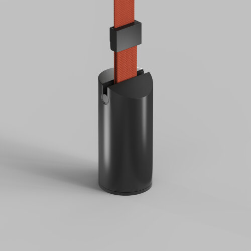 TR5516-BK Утяжелитель для отвесного монтажа трека-ремня Belty, серия Base, D60*H130мм, IP20, черный, алюминий. Фото 2