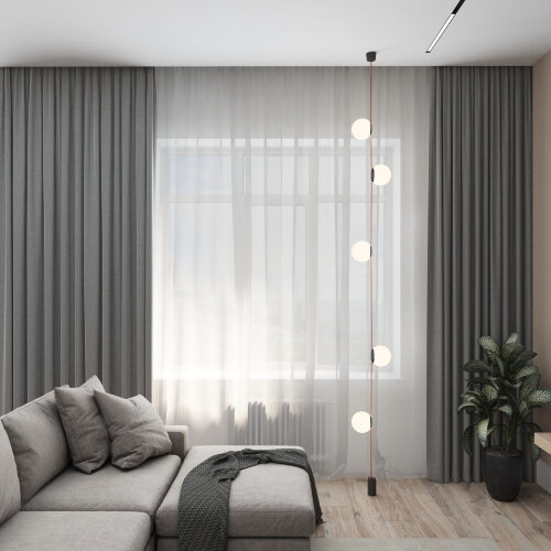 TR5516-BK Утяжелитель для отвесного монтажа трека-ремня Belty, серия Base, D60*H130мм, IP20, черный, алюминий. Фото 7