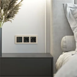 Рамка из стекла на 3 поста Senso шампань soft-touch W0033111