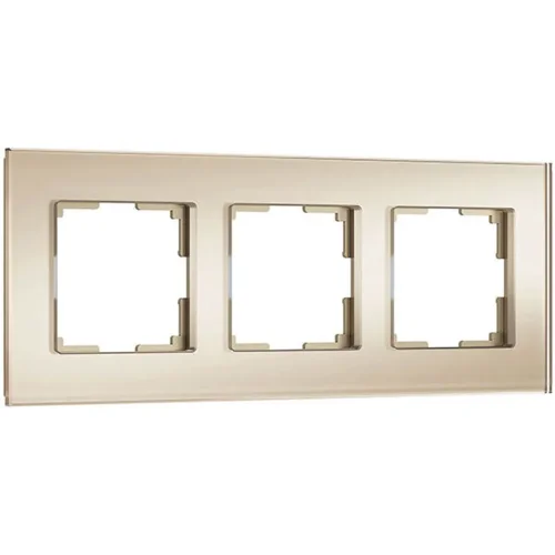 Рамка из стекла на 3 поста Senso шампань soft-touch W0033111 - фото 4