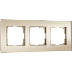 Рамка из стекла на 3 поста Senso шампань soft-touch W0033111