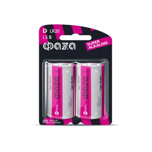 Элемент питания алкалиновый D/LR20 1.5В Super Alkaline BL-2 (уп.2шт) ФАZА 2858535 - фото