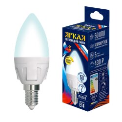 LED-C37 7W-4000K-E14-FR-DIM PLP01WH Лампа светодиодная, диммируемая, Форма свеча, матовая, Серия Яркая, Белый свет 4000K.