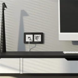 Рамка из стекла на 2 поста Elite черный W0022448