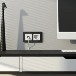 Рамка из стекла на 2 поста Elite черный W0022448