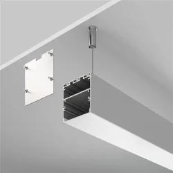 Алюминиевый профиль накладной-подвесной 50×50 (Серебро, 2 м), ALM-5050-S-2M (Серебро)