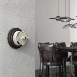 Переключатель/выключатель одноклавишный Vintage слоновая кость матовый/хром W5812055