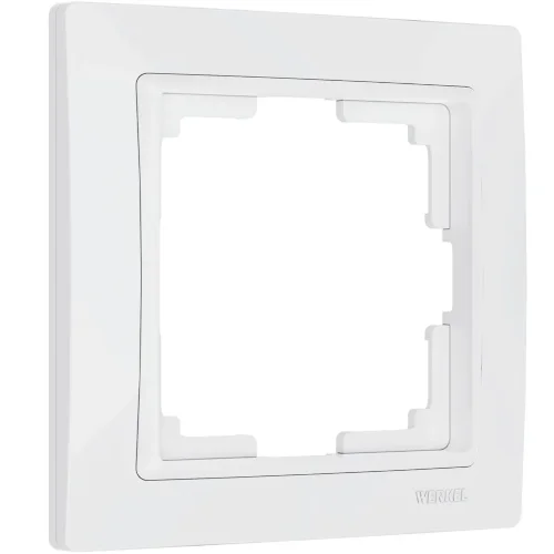 Рамка из поликарбоната на 1 пост Snabb Basic белый W0012001 - фото