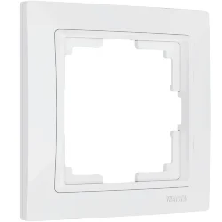 Рамка из поликарбоната на 1 пост Snabb Basic белый W0012001