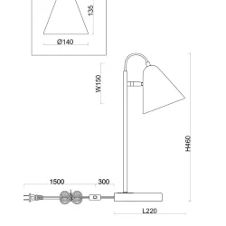 Настольный светильник Freya FR8001TL-01WG (Белый с Золотом)