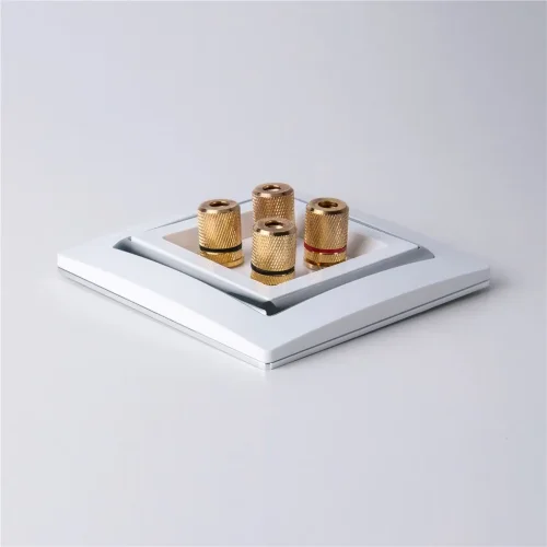 Рамка из поликарбоната на 1 пост Snabb белый/хром W0011901 - фото 3