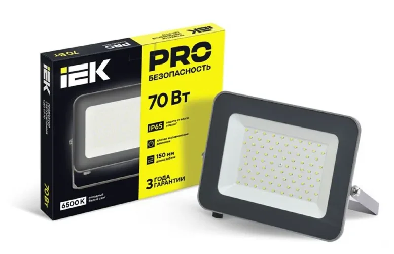 Прожектор светодиодный СДО 07-70 70Вт 6500К IP65 сер. IEK LPDO701-70-K03 - фото