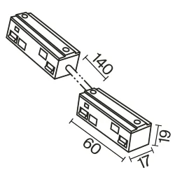 Коннектор питания угловой гибкий 15 см Exility черный (Черный) TRA034CPC-42B-15-1
