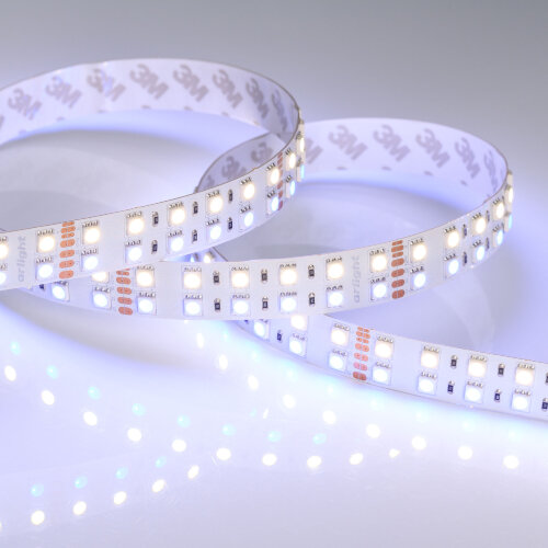 Светодиодная лента RT 2-5000 24V RGB-Day 2x2 (5060, 720 LED, LUX) (Arlight, 32 Вт/м, IP20) - фото 2