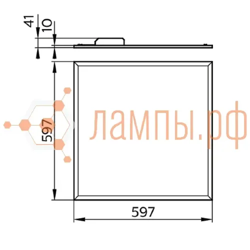 Светодиодная ультратонкая панель с равномерной засветкой 40Вт 4000K 4000Лм 595x595x10мм | RC091V G4 LED40S/840 PSU | - PHILIPS. Фото 4