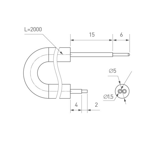 Провод питания ARL-MOONLIGHT-20AWG-2W-D4.5-CU-2000 White (Arlight, Закрытый) 025549 - фото 2