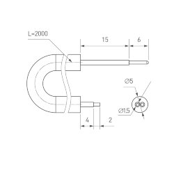 Провод питания ARL-MOONLIGHT-20AWG-2W-D4.5-CU-2000 White (Arlight, Закрытый) 025549