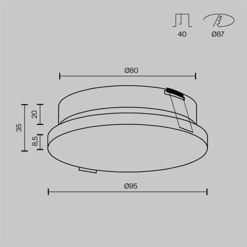 Встраиваемый светильник Pauline GX53 1x12Вт (Белый) - фото 8