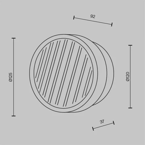 Настенный светильник (бра) Оло / Olo 2700-4000К 6Вт (Латунь) MOD493WL-L6BSK1 - фото 4