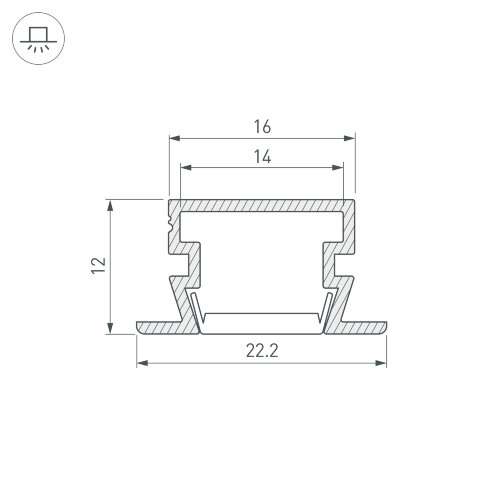 Профиль PDS-FS-3000 ANOD BLACK (Arlight, Алюминий) - фото 3