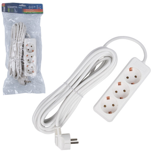 S-GCD3-7 Удлинитель Uniel серии Стандарт, с-з, 3 гн., шнур 7 м - фото 3