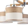 Двухцветные абажуры, сделанные из мешковины, сочетаются с древесной арматурой. Благодаря большому ассортименту изделий серии Helen легко выбрать светильник как для просторных помещений, так и для небольших. (Хром) - фото 7