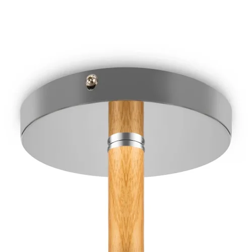 Двухцветные абажуры, сделанные из мешковины, сочетаются с древесной арматурой. Благодаря большому ассортименту изделий серии Helen легко выбрать светильник как для просторных помещений, так и для небольших. (Хром) - фото 9