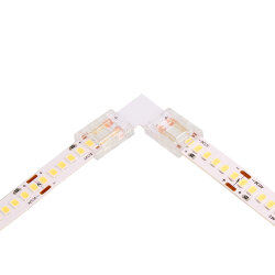 Коннектор WOLTA WLS-2PIN-10MM-MONO-L угловой для стабилизированной одноцветной SMD ленты 48В 120лед/м шириной 10мм, комплект 3 шт.