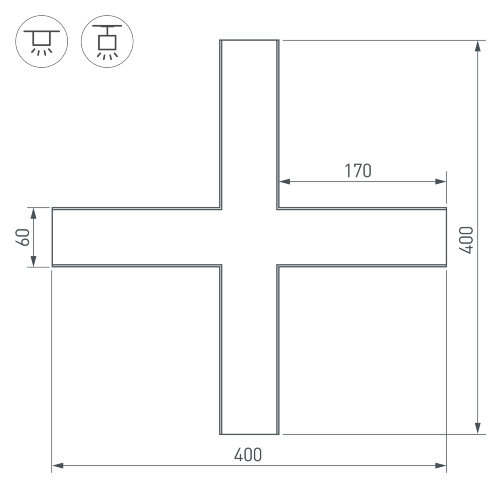 Крестовина SL-LINE-6070 (Arlight, Металл) - фото 4