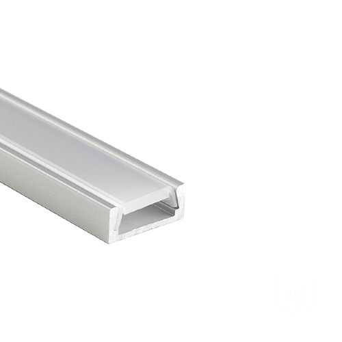 Профиль U-15 RAL9003 (с экраном) — 2000мм - фото 1