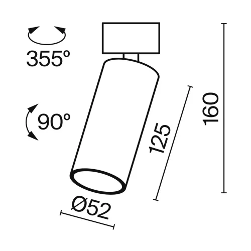 Потолочный светильник Фокус / FOCUS LED 12 Вт 3000 К 50° (Черный) C055CL-L12B3K-W-B - фото 3
