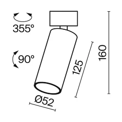 Потолочный светильник Фокус / FOCUS LED 12 Вт 3000 К 50° (Черный) C055CL-L12B3K-W-B
