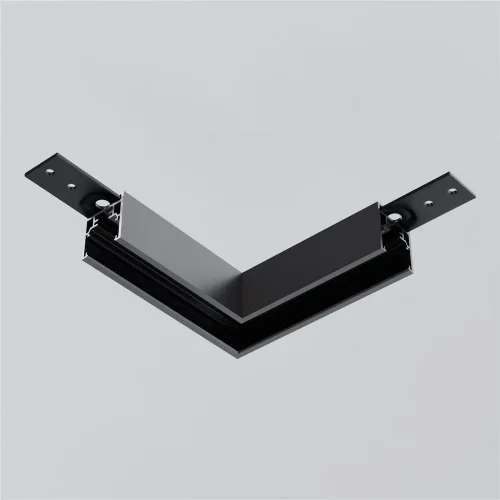 Коннектор угловой Exility накладной низкопрофильный (Черный) - фото 2