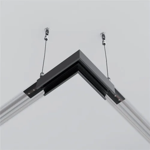 Коннектор угловой Exility накладной низкопрофильный (Черный) - фото 5