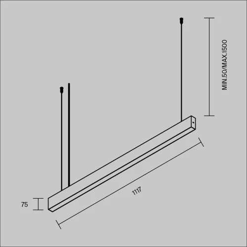 Подвесной светильник BASIS 2700-3000-4000K 36Вт 90° (Белый) - фото 6