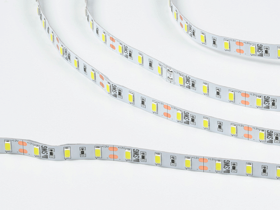 Светодиодная лента  5630, 60 LED/м, 12 Вт/м, 12В , IP20, Цвет: Холодный белый, SWG660-12-12-W-M. Фото 2