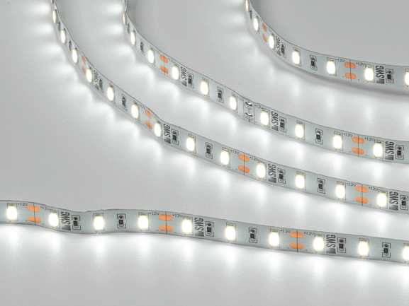 Светодиодная лента  5630, 60 LED/м, 12 Вт/м, 12В , IP20, Цвет: Холодный белый, SWG660-12-12-W-M - фото