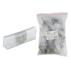 UTC-K-14-N22 CLEAR 025 POLYBAG Соединитель контактный прямой для светодиодных лент ULS-N22 RGB NEON 220В, 8x16мм, 4 контакта.Цвет прозрачный, 25 штук в пакете, TM Uniel