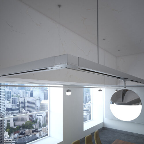 Коннектор угловой для однофазного шинопровода (серебристый) - Фото 2