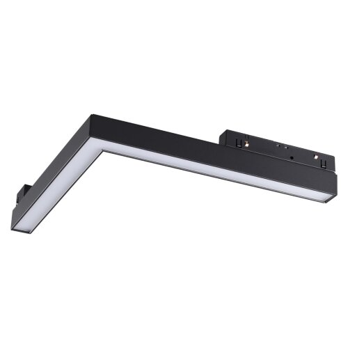 Трековый светильник L-образный для низковольного шинопровода «Novotech» 358606, серия: FLUM (крепление к треку). Фото 1.