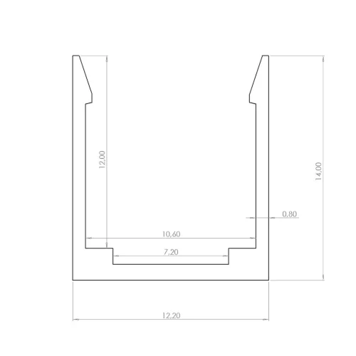 T1018 профиль алюминиевый 10мм - фото II