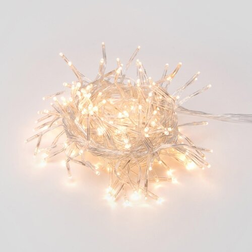 ULD-S0300-200-DTA WARM WHITE IP20 FIRECRACKER Гирлянда светодиодная с контроллером Фейерверк, 3м, 200 светодиодов, Теплый белый свет, Провод прозрачный - фото 2