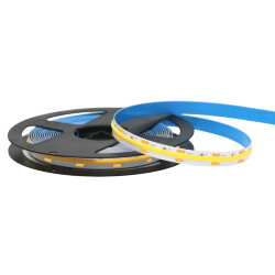 ULS-C22-COB-480LED-m-8mm-IP20-DC24V-12W-m-5M-6500K Гибкая светодиодная лента на самоклеящейся основе, Катушка 5м, в герметичной упаковке, Дневной свет 6500K