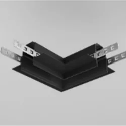 Коннектор угловой Exility встраиваемый под ГКЛ 12,5мм, черный (Черный)