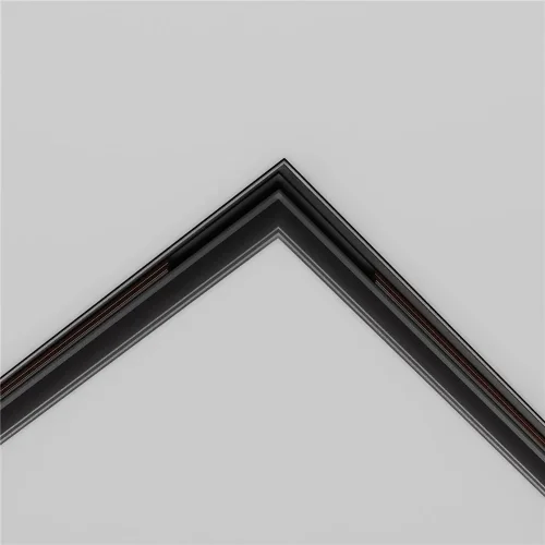 Коннектор угловой Exility встраиваемый под ГКЛ 12,5мм, черный (Черный) - фото 4