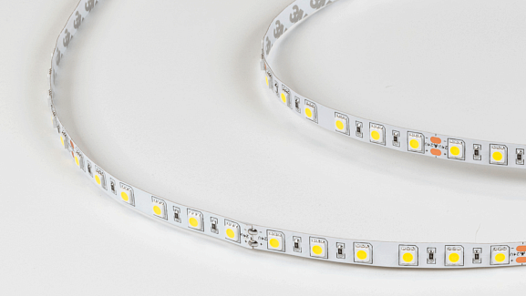 Светодиодная лента  5050, 60 LED/м, 14,4 Вт/м, 24В , IP20, Цвет: Холодный белый, SWG560-24-14.4-W-М. Фото 3